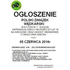 Koło PZW nr 1 Sulęcin zaprasza dzieci na zawody…..