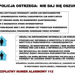 Policja ostrzega COVID-19