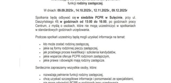 PCPR Sulęcin – ogłoszenie