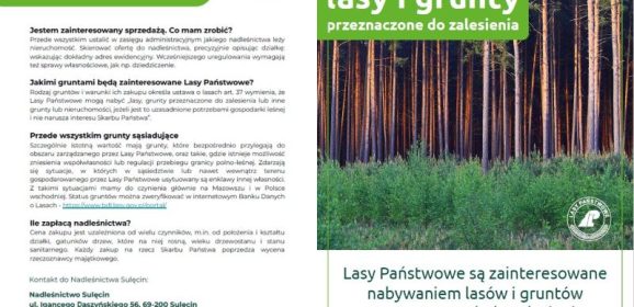 Nabywamy lasy i grunty